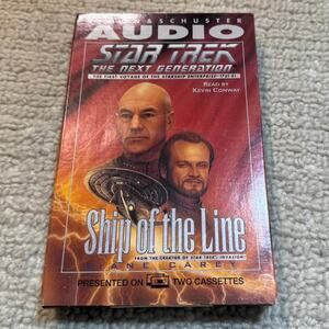 Star Trek TNG Ship of the Line Audio Cassette Audiobook Diane Carey 2-Tapes